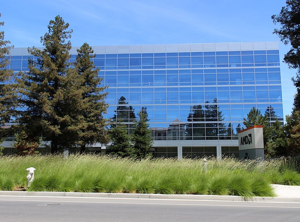 The office building at 2485 Augustine Drive in Santa Clara, California, home to AMD's headquarters when photographed in June 2020
