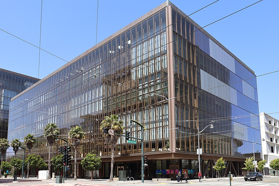 The office building at 1515 Third Street in San Francisco's Mission Bay, home to OpenAI's headquarters, photographed in June 2025