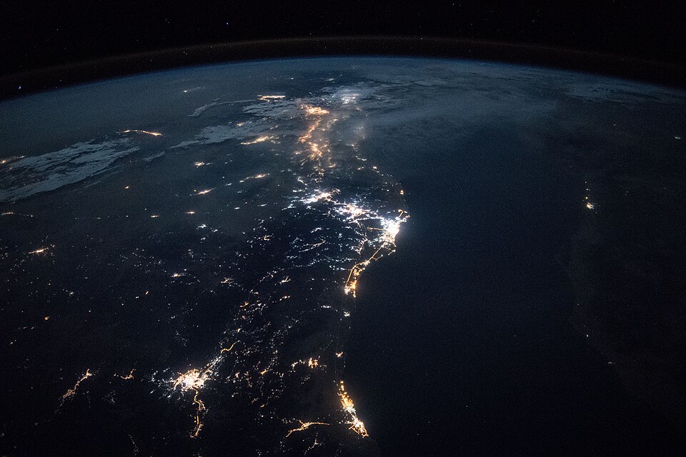 Saudi Arabia seen from the International Space Station in June 2018